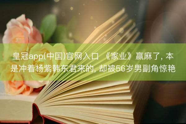 皇冠app(中国)官网入口 《家业》赢麻了， 本是冲着杨紫韩东君来的， 却被56岁男副角惊艳