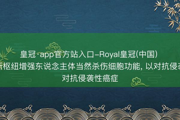 皇冠·app官方站入口-Royal皇冠(中国) 科学家新枢纽增强东说念主体当然杀伤细胞功能， 以对抗侵袭性癌症